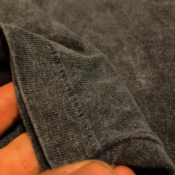 VTG 90s embroidered wolf animal nature wildlife tee shirt XL USA navy dyed - Picture 5 of 6